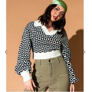 SOLD Dressed in LALA My Rules Crop Sweater